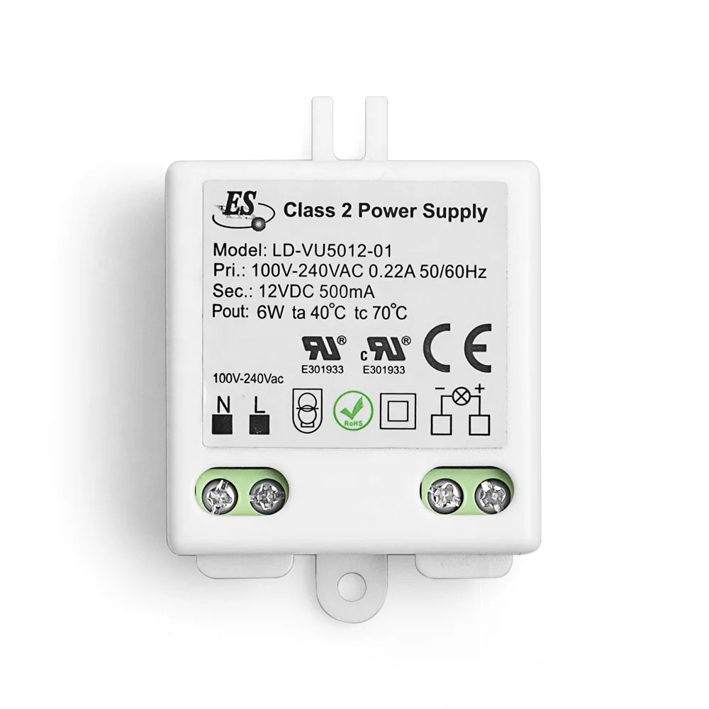  3w 1-50W 250ma 12vdc 100-240Vac Es Ce Ul Selv 65% класс 2 блок питания переменного/постоянного тока светодиодный драйвер постоянного