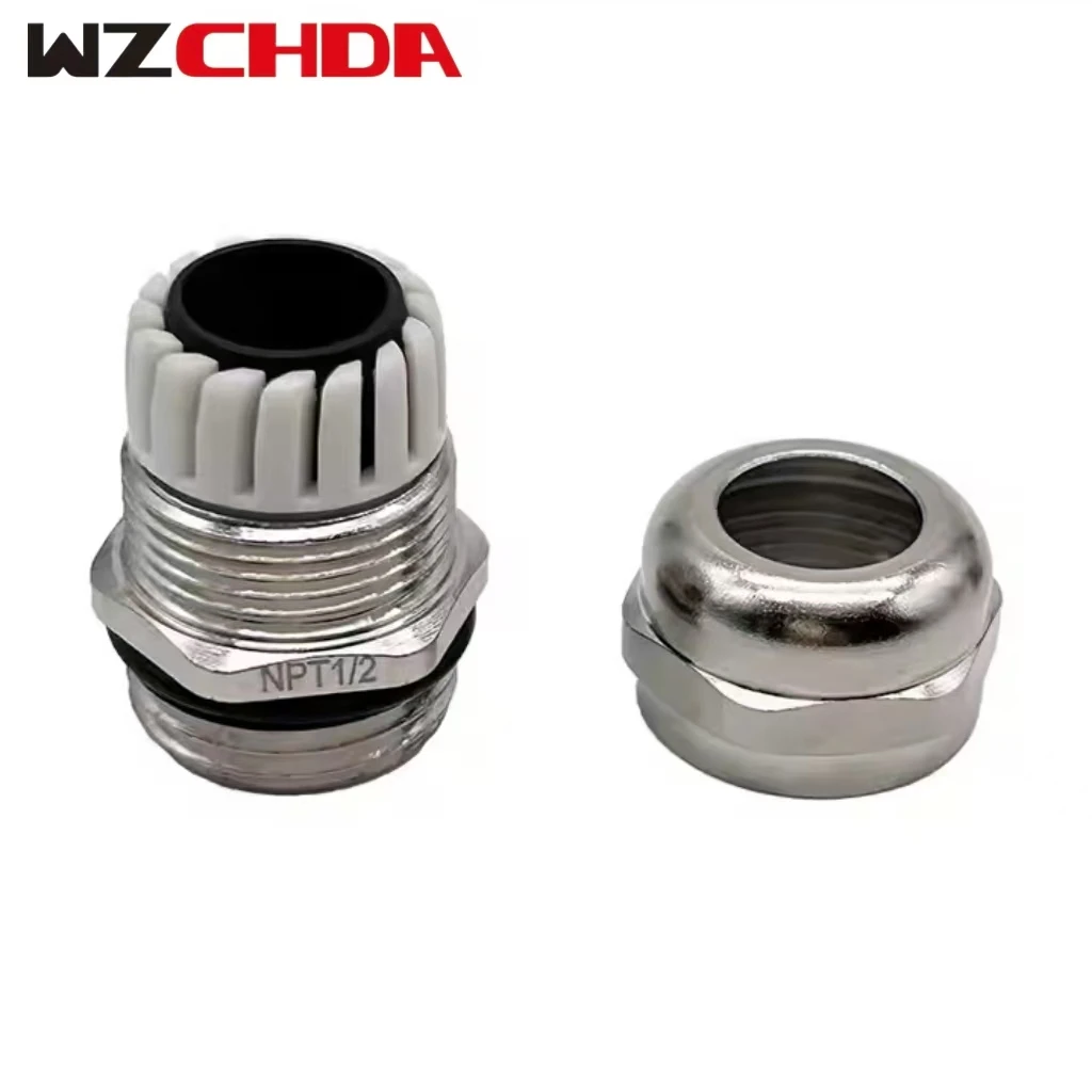 WZCHDA Waterproof IP68 M18 Brass Cable Gland IP68 Protection ISO Certification Waterproof High Quality Cable Range 5~10mm