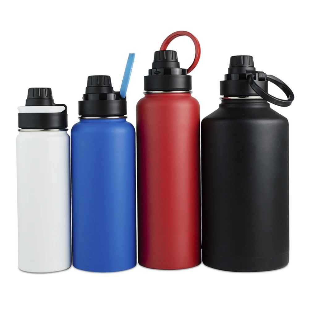 64oz Growler Gallon Water Bottle 128oz Vaccum Insulated Large Stainless Steel Metal Reusable Big Water Jug