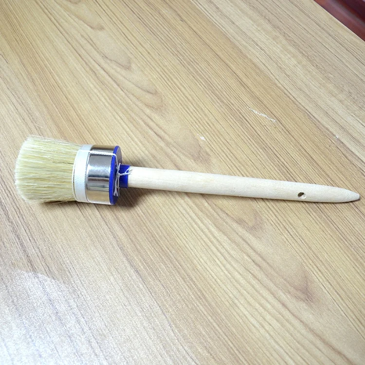 Bristle Wooden Handle Round Stencil Brush Painting Watercolor Brush