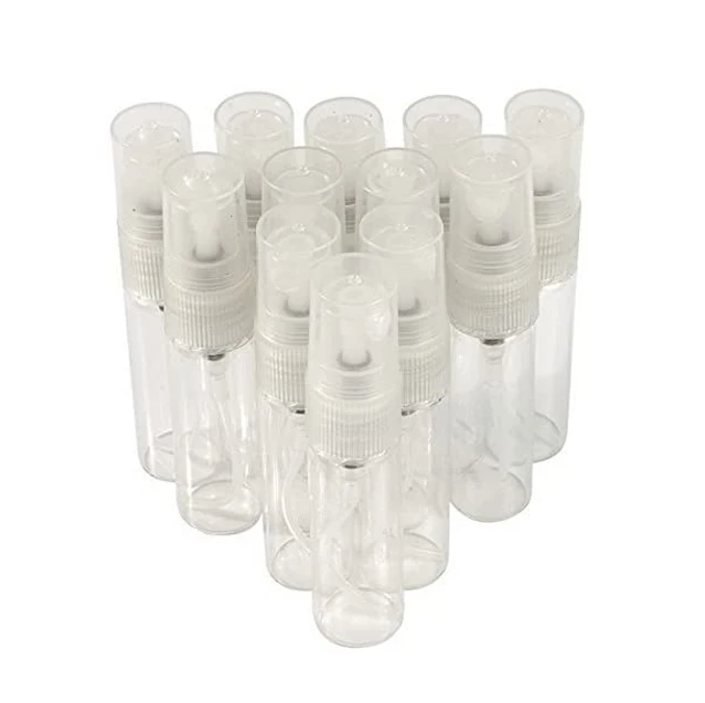 2ml 3ml 5ml 10ml Mini Clear Perfume Glass Spray Bottle Portable Atomizer Empty Sample Vials Refillable Essential