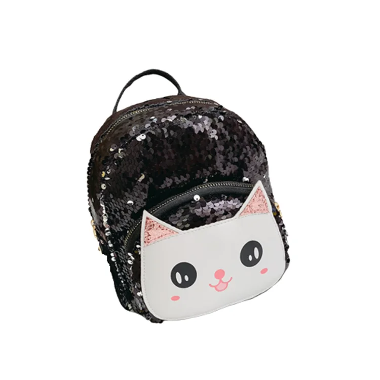 Hot Sale Cute Shining Sequins Cartoon Baby Girl Bag Fancy Bags for Girls Holographic Child School