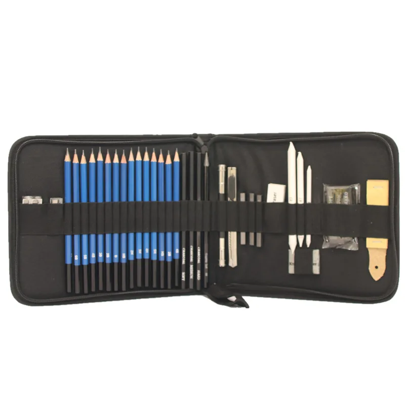 Cross-border new 35 pieces painting set art drawing supplies Sketch kit Sketch pencil set