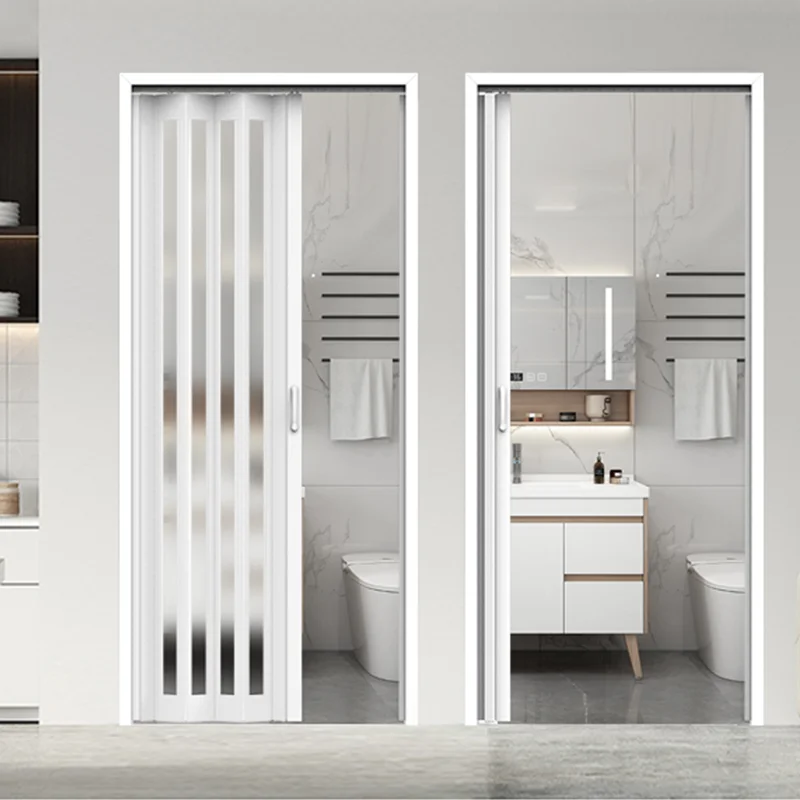 Custom Exterior Vertical Bi High Quality Bathroom Price Folding Plastic Glass Garage Prices Pvc Door