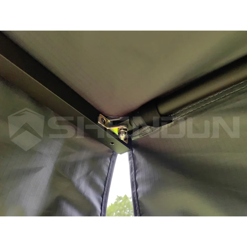 Outdoor camping 4wd foldable truck vehicle open high quality push- pull folding car roof fast open freestanding car side awning