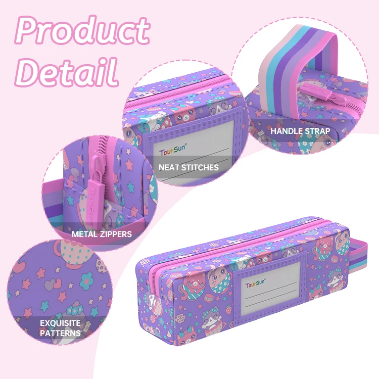 Custom Cartoon Pen Bag Stationery Cute Pencil Case Pen Pouch 3d Eva For School Girl Boy