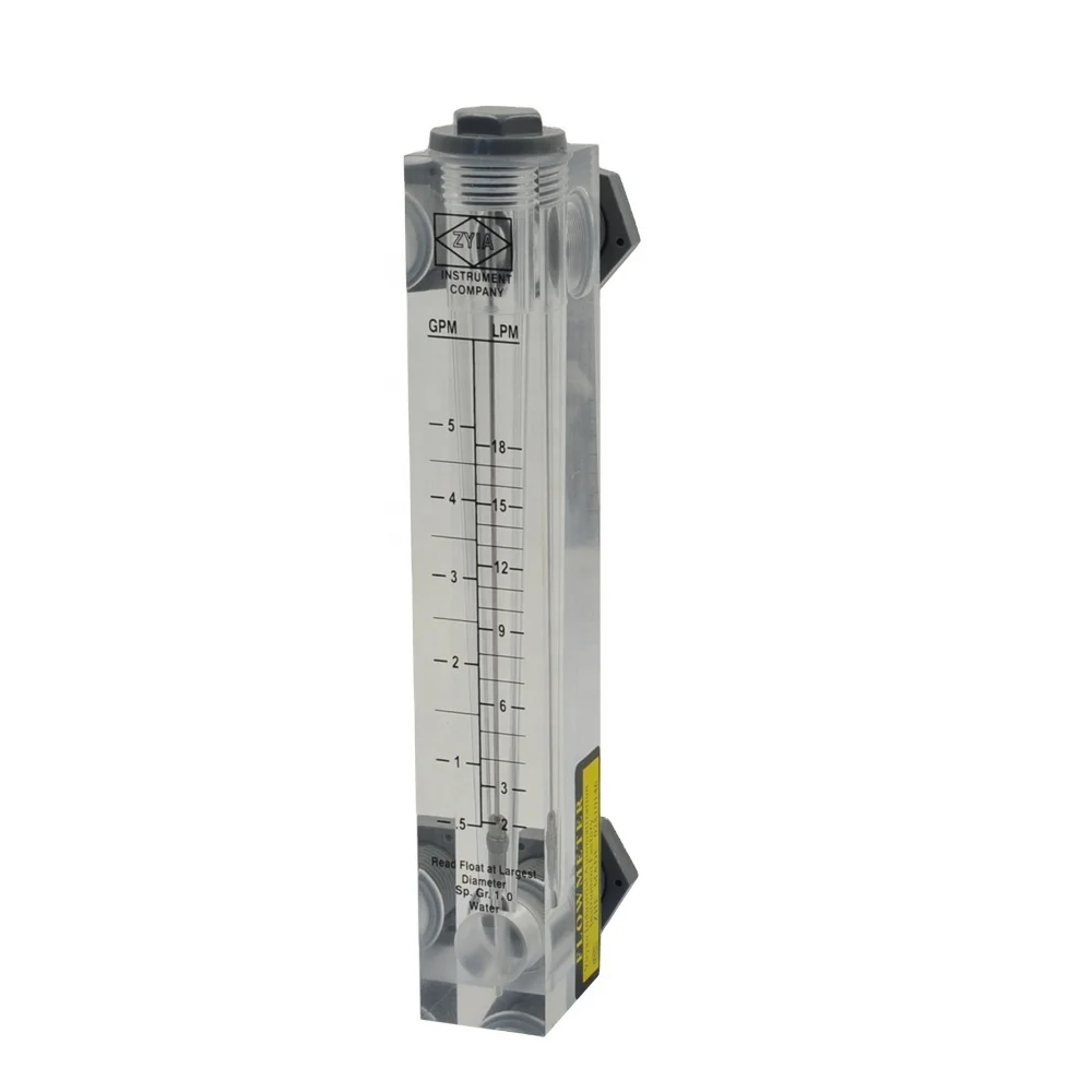 LZM  adjustable panel acrylic clamp on  pvc flowmeter oxygen air rotameter for water and gas