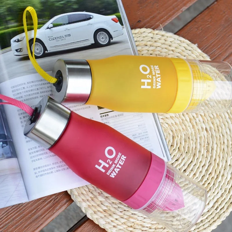Спортивная пластиковая бутылка для воды H2O с инфузером для фруктов бутылка для воды для лимонного сока