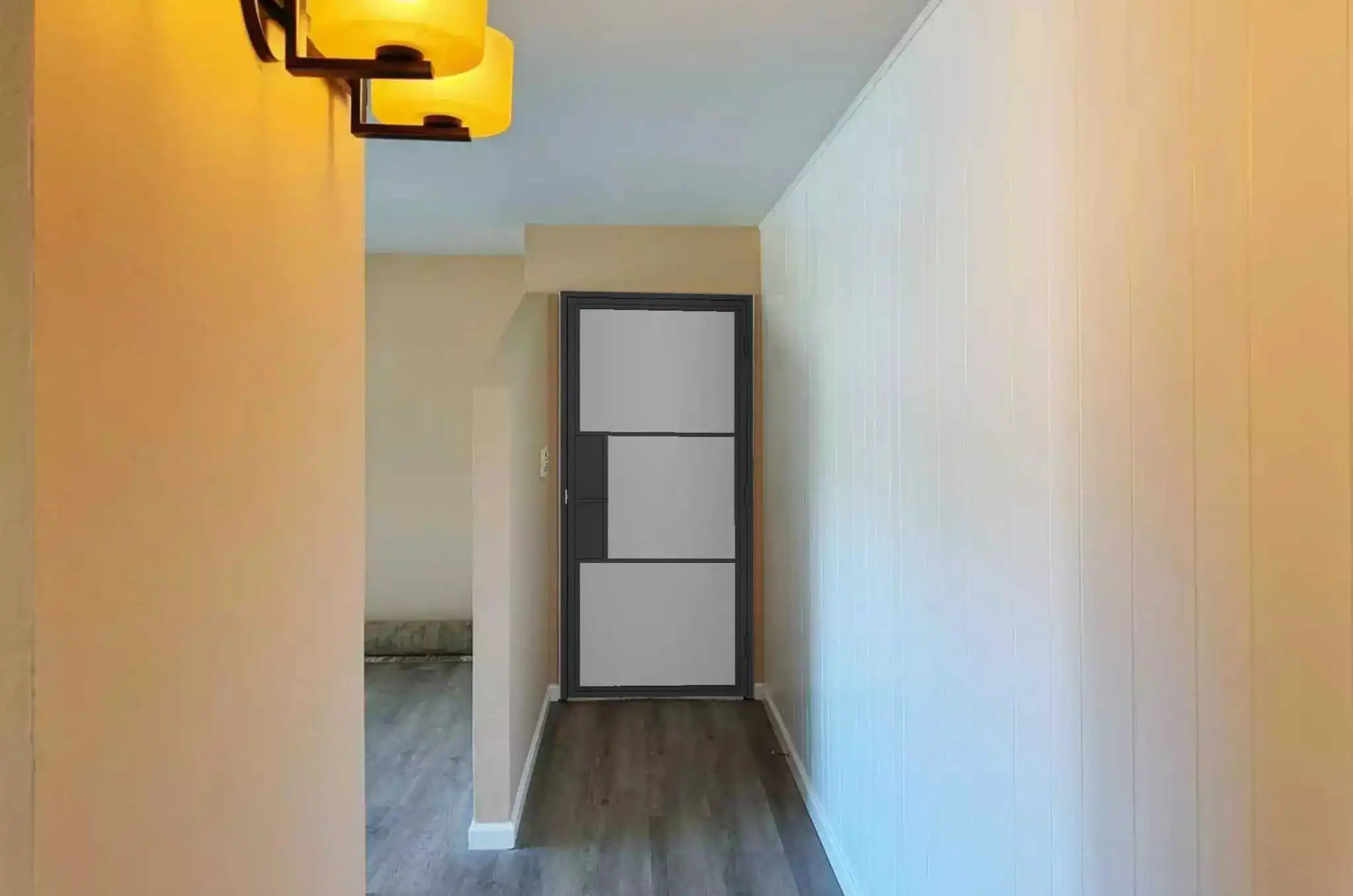 Interior Steel Frame Door with Black Transparent Glass, Wholesale Interior Swing Doors