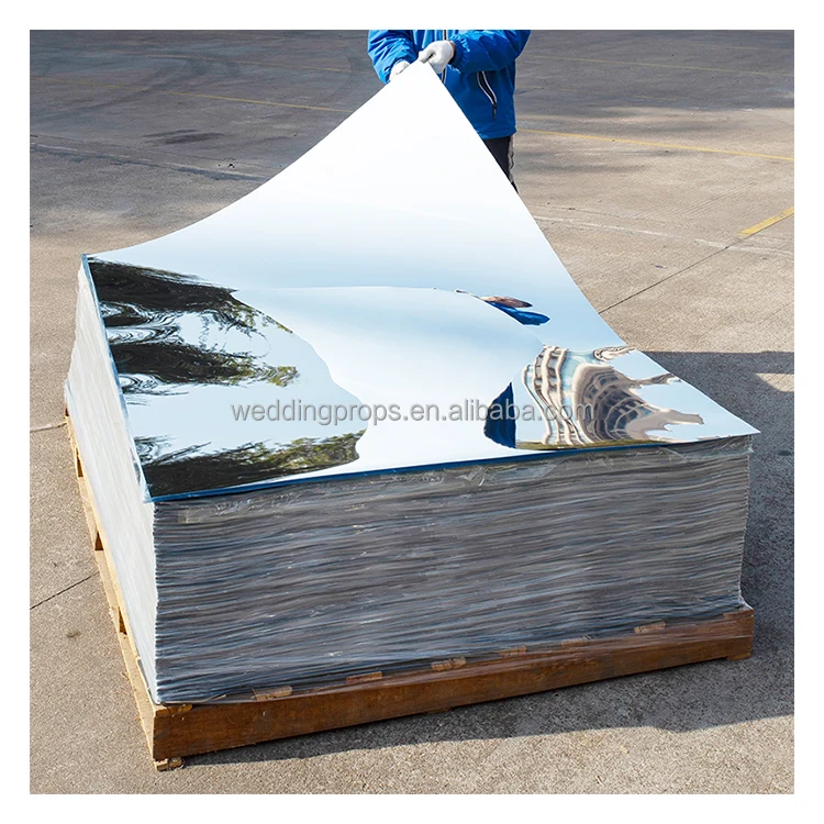 Wedding Stage Decoration Floor Silver Gold Acrylic Mirror Sheet
