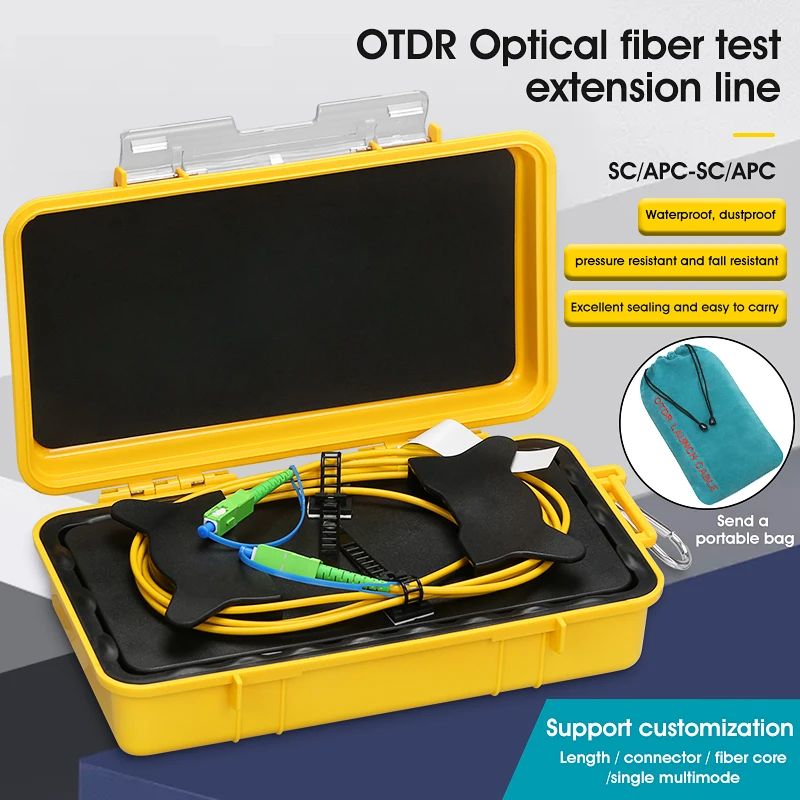 SC/APC-SC/APC 1KM OTDR Dead Zone Eliminator,Fiber Rings ,Fiber Optic OTDR Launch Cable Box 1km Single Mode 1310/1550nm