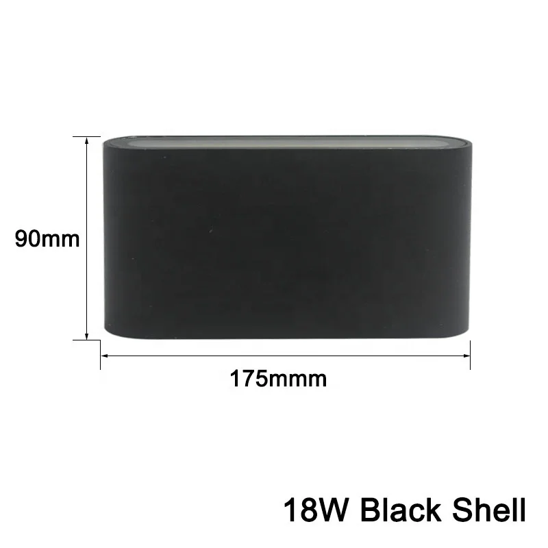 Modern Waterproof outdoor 18W LED wall lamp IP65 Aluminum UP and Down Wall Light Garden porch Sconce Decoration Light 110V 220V