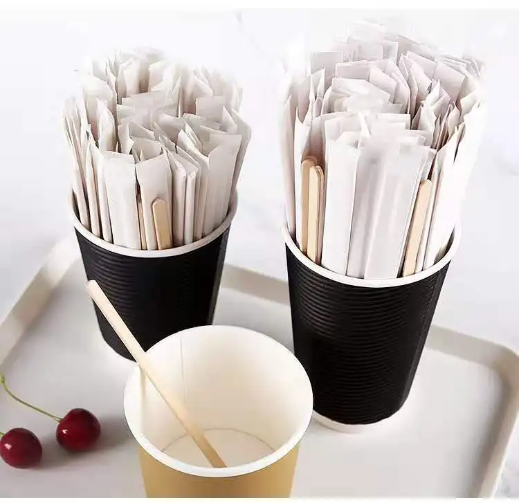 Factory Outlet190mm Wooden Coffee Stirrer Coffee & Tea Tools Coffee Scoops Wood Eco-friendly
