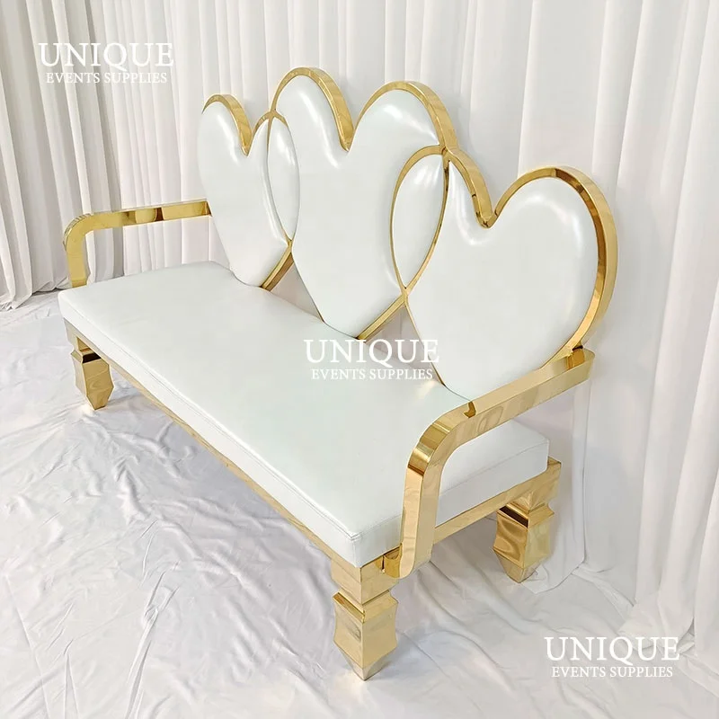 Queen And King Sofa Lounge Chair Factory Sale Luxury European Style Wedding White Leather Velvet Sofa Chair For Weeding Events