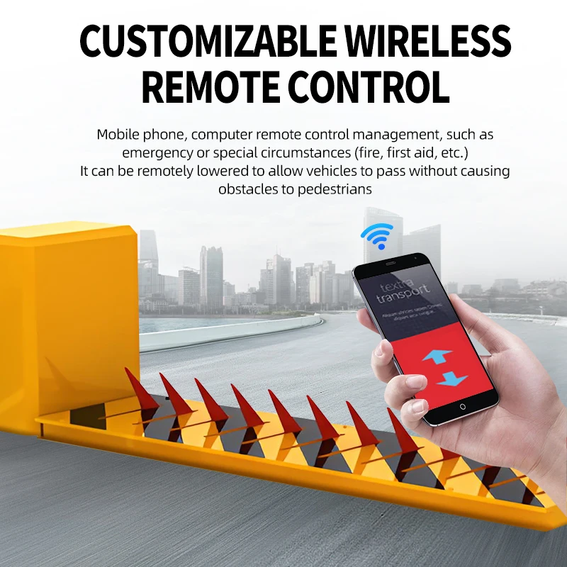 Factory Direct Sale Road Safety Remote Control Tire Breaker Tire Killer With Spike Strip Road Blocker Barrier