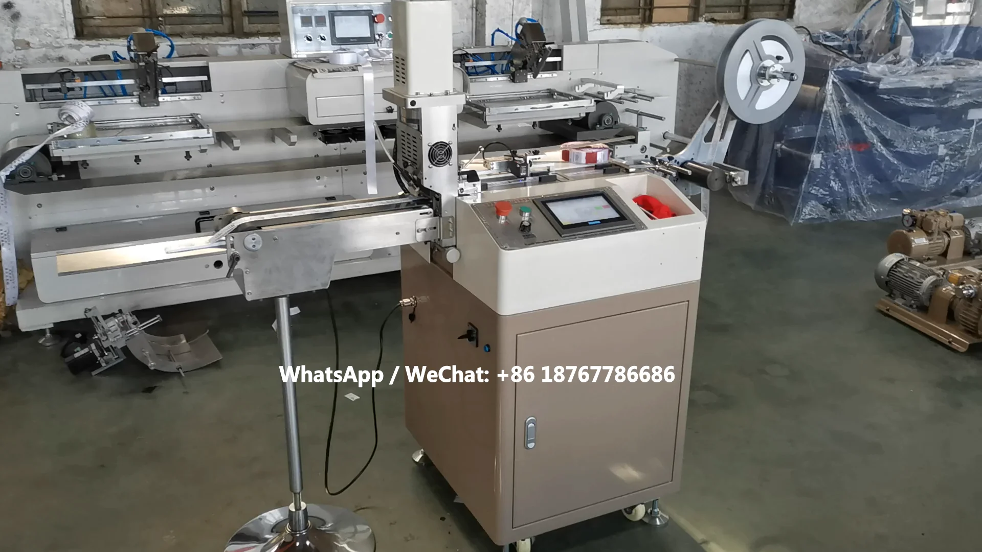 JC-3080 Jingda Super Fast Ultrasonic Label Cutting Machine for Polyester Satin Ribbon and Garment Wash Care Labels
