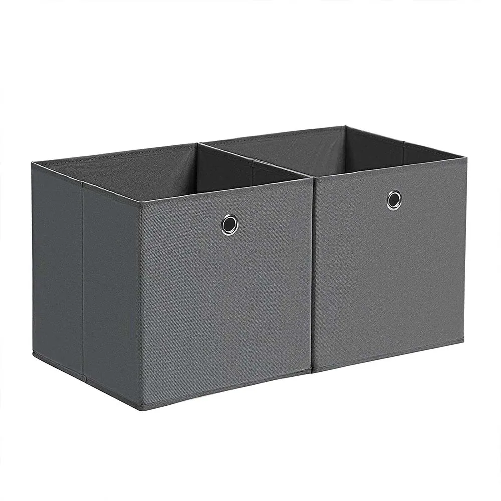 OEM Logo Printed Foldable cloth storage box closet dresser drawer organizer cubes box non woven fabric storage bins