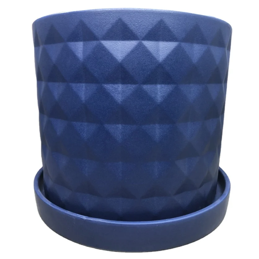 Balcony decorative ceramic flower pot garden ornamental planter pottery pot