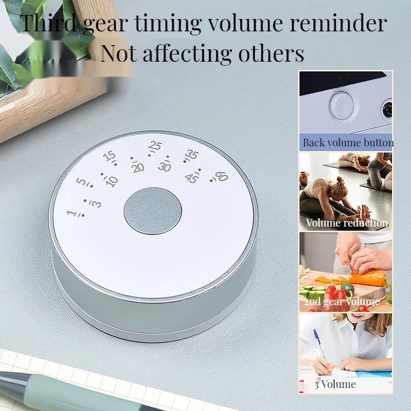 Round Magnet Mechanical Rotate Countdown Clock Timer With Alarm 60 Minutes