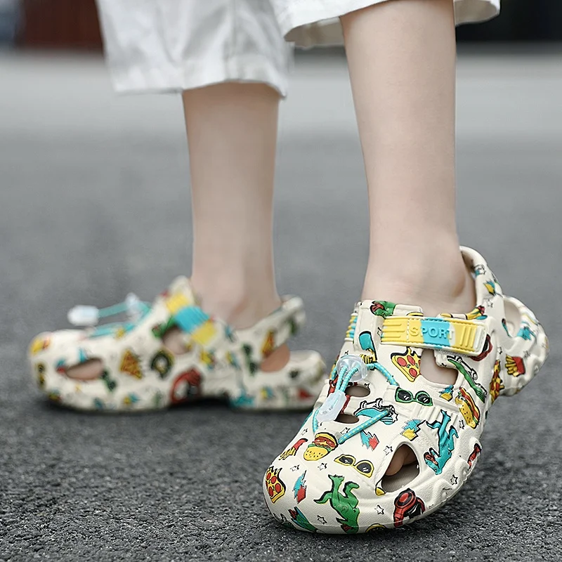 casual children walking shoes softness sporty clogs unisex kids slip on shoes  summer beach slides slippers for child