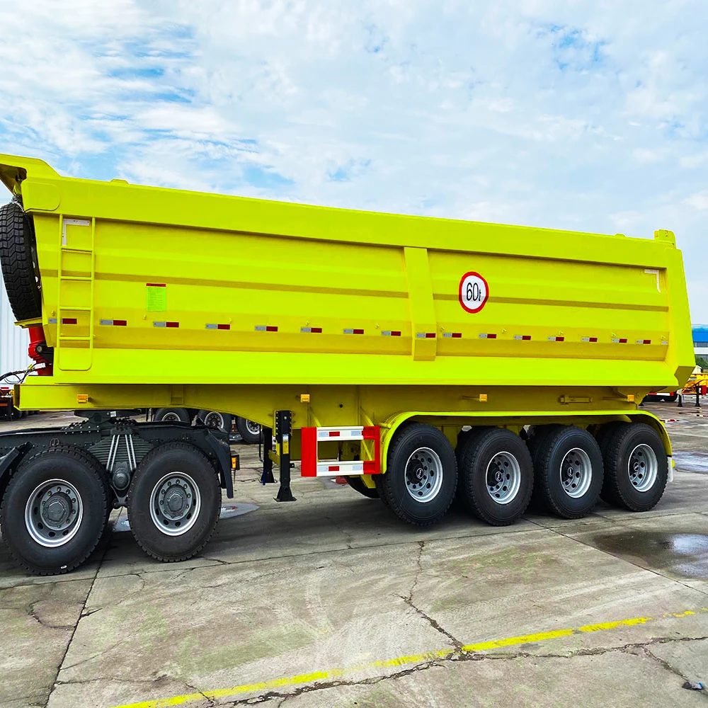Good Quality Heavy Duty 40t 60t 2 3 Axles 40 Cbm Rear Dump Semi Trailer