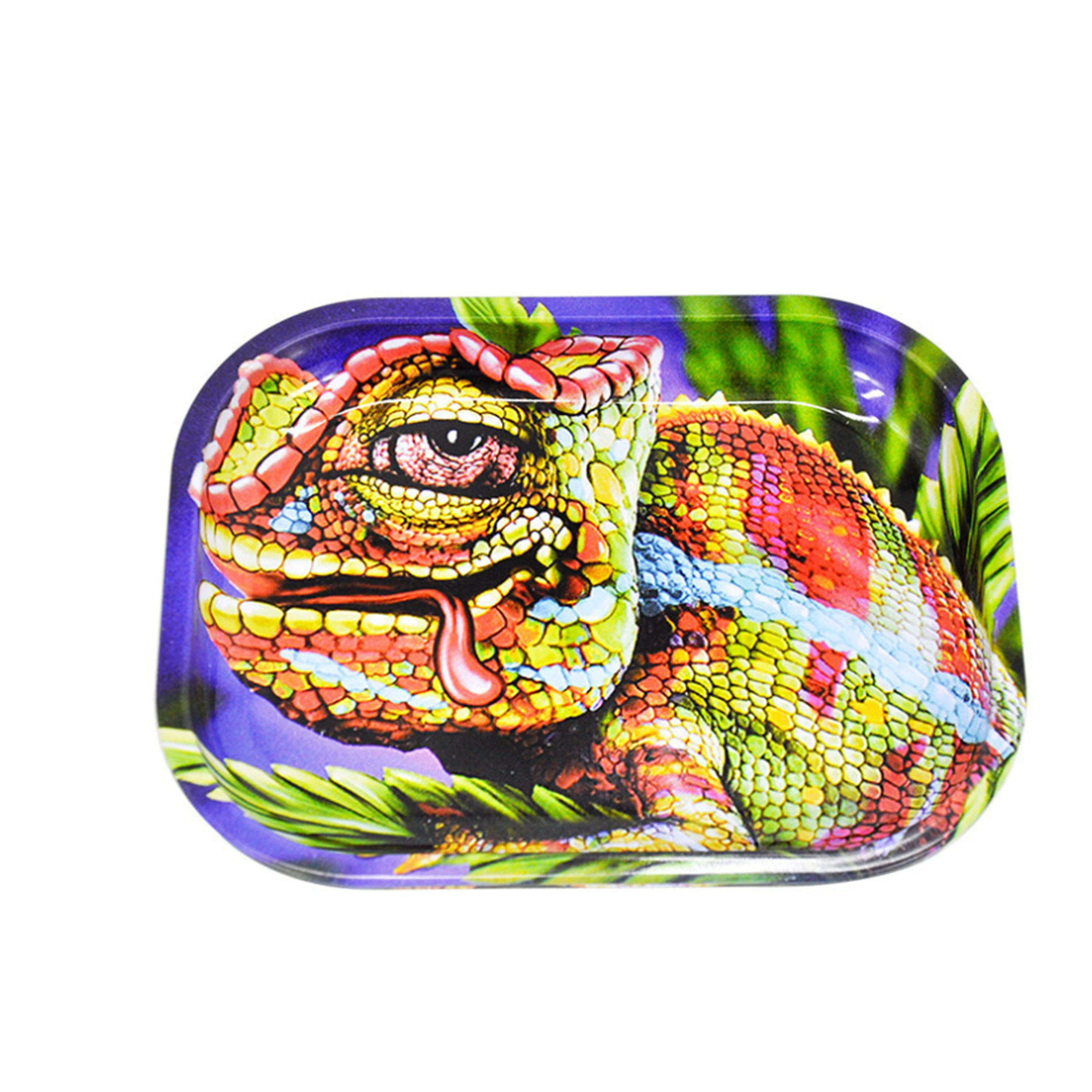 Custom Logo Engrave Logo Tin Metal Tray Weed Accessories led rolling tray with speaker For Tobacco And Spice