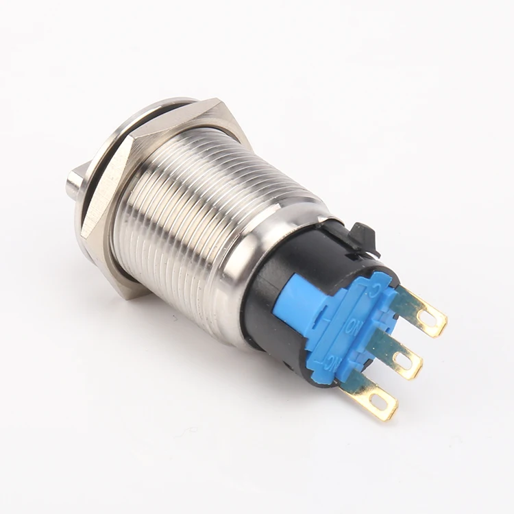 19mm 3 position waterproof metal Push button switch mechanical rotary switch