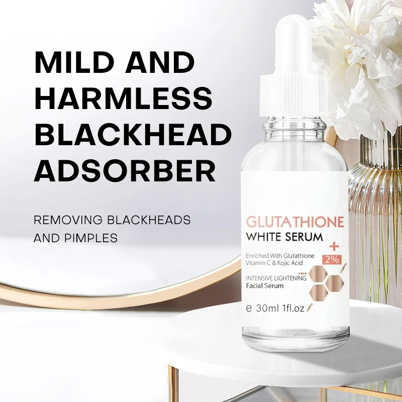 Pure Vegan Brightening Nourishing Moisturizing Hyaluronic Acid Kojic Acid Glutathione Serum Skin Brightening Face Serum