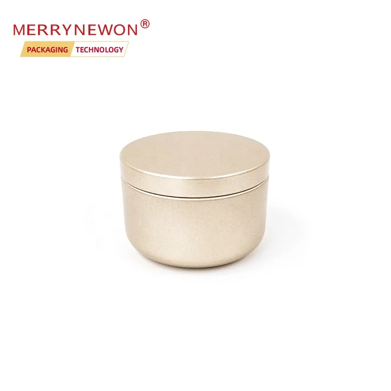 Cosmetic Jar Packaging Empty Round Aluminum Metal Cream Tin Boxes 50ml candle jar
