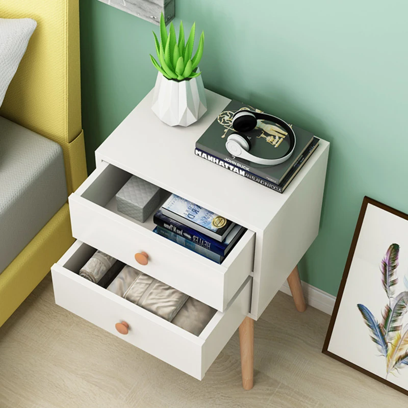 QUAWE White Nightstand Bedroom Night Stand End Table Side Table Coffee Table