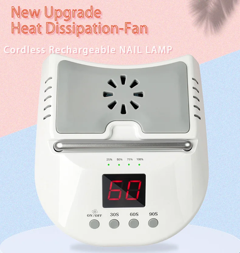 IBelieve 72W фары для отверждения УФ светодиодная лампа для сушки гель-лака двойного освещения оптовая продажа перезаряжаемая настольная лампа для ногтей с вентилятором для Полимеризации Гель-лака наконечник голубой гель