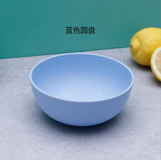 Hot sale natural eco-friendly reusable compostable plastics pla bagasse wheat bamboo fiber tableware for kids
