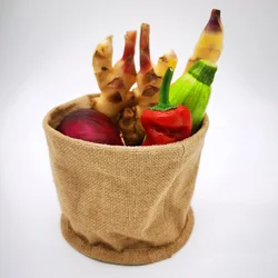 Factory custom wholesale eco friendly strong grocery shopping linen jute tote bag with leather handle