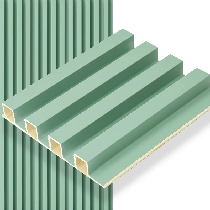 Indoor Modern Design 3d Wpc Bamboo Fiber Wall Grille Bedroom Decoration Crack Resistance Wall Panel