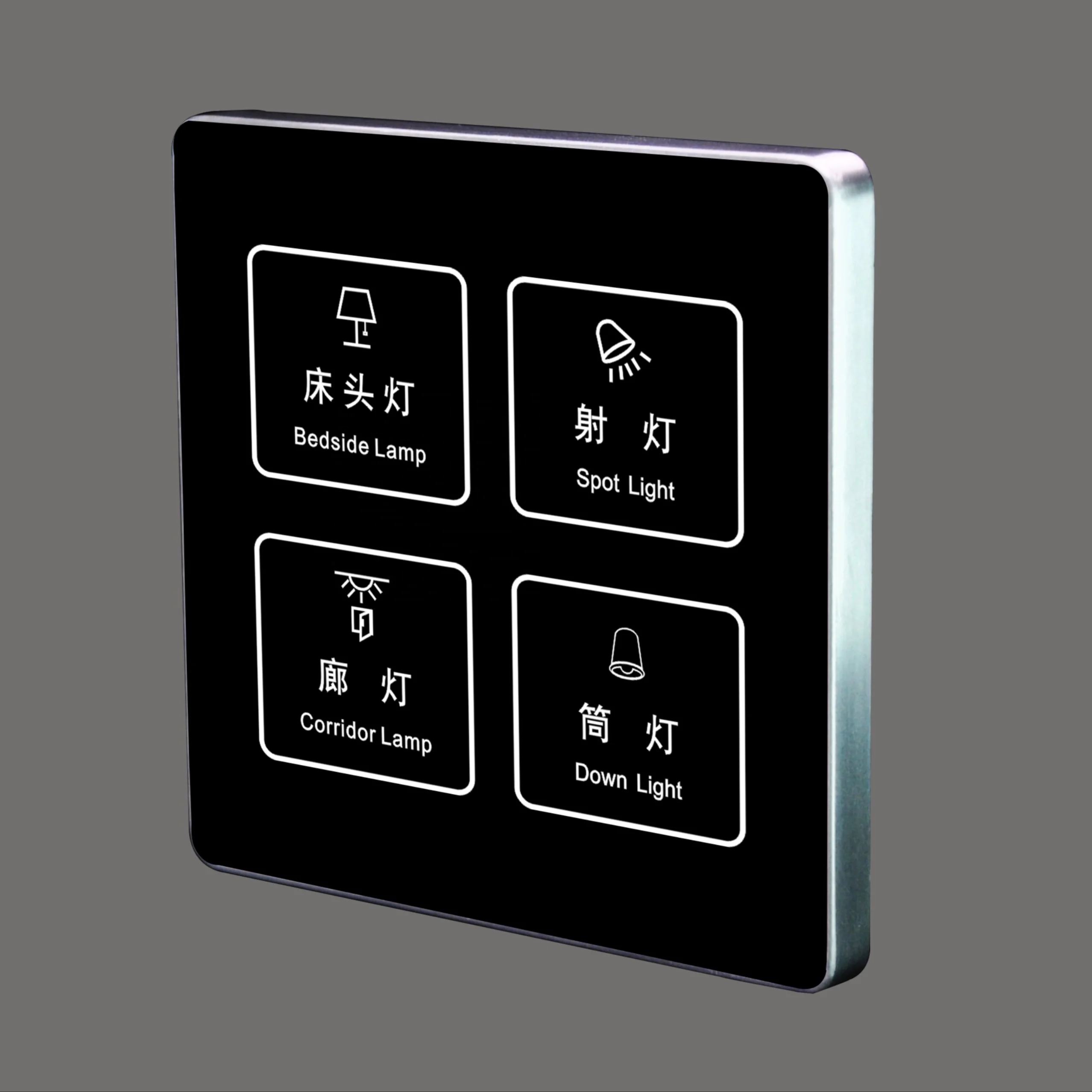 Hotel Switch Panel DND switch Doorbell System Crystal Glass Hospital Wall Touch Light Switch