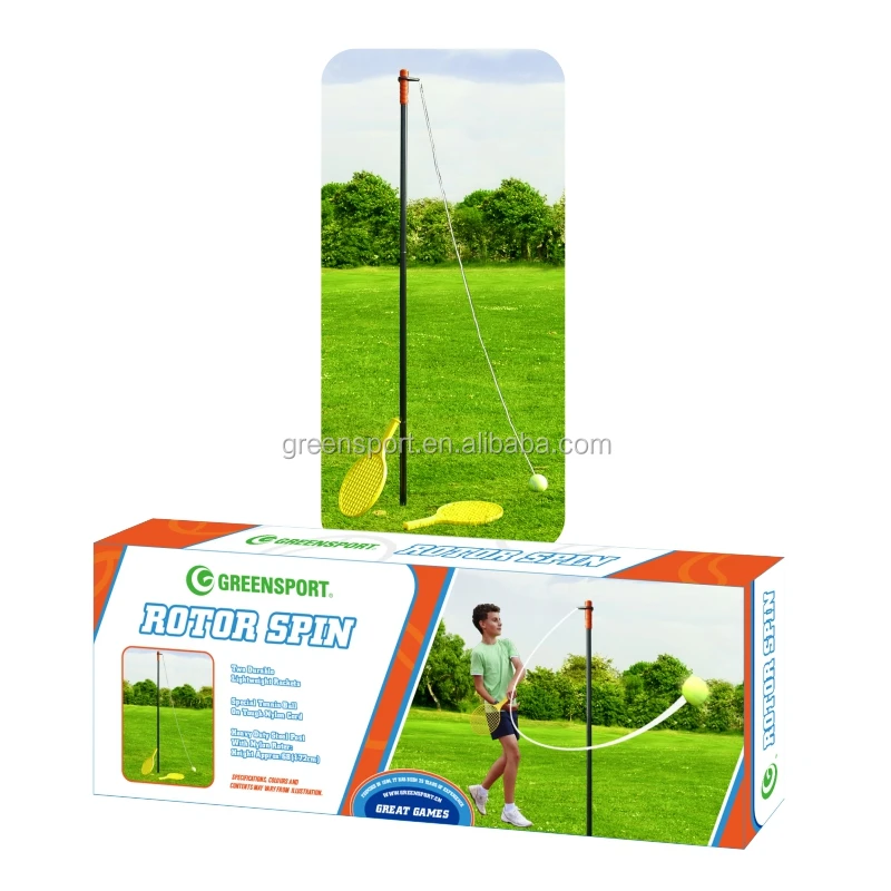 
Metal pole tennis rotor spin tennis set with racket and swing ball tennis trainer with pole 