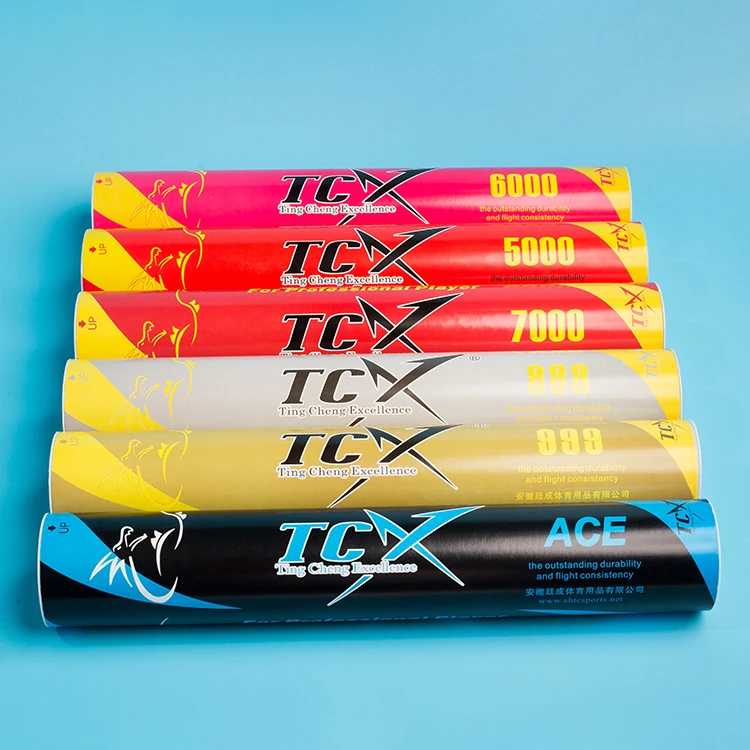 TCX BRAND TCX-ACE Extremely Durable High Quality Goose Feather Badminton Shuttlecock  for Advanced Players  Competition
