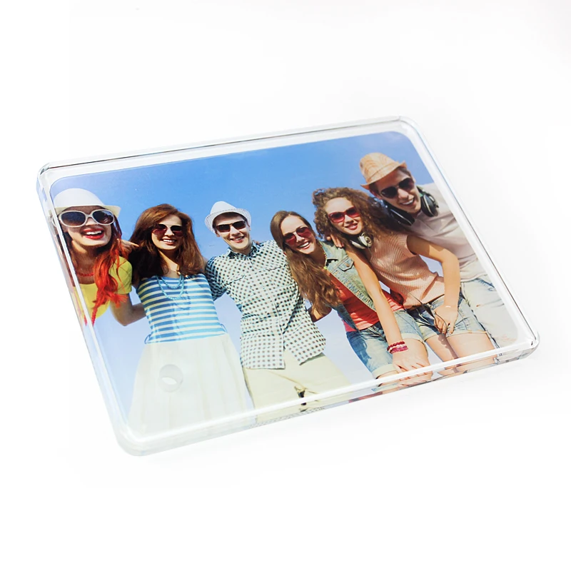Factory Wholesale Create Own Gift Crystal Glass Curved Glass Photo Frames Creative Gifts sublimation Crystal blanks