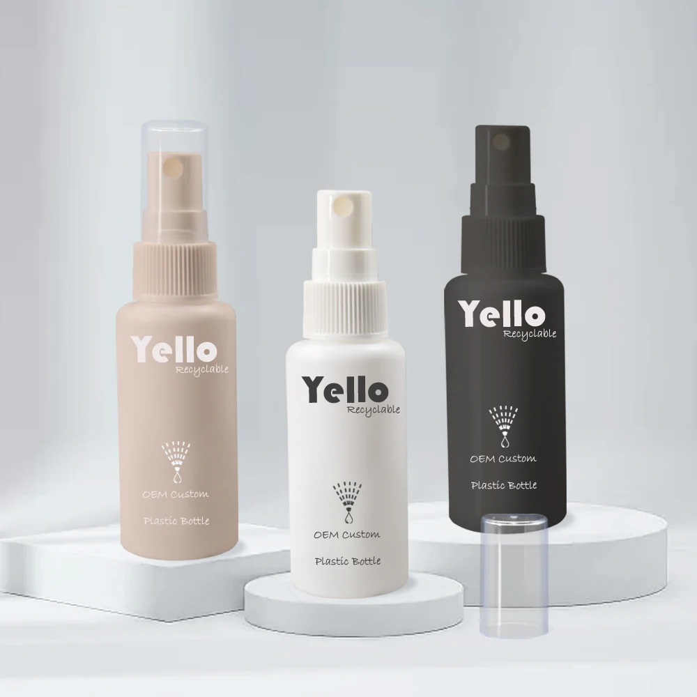 Custom Logo Labels 50Ml Sample Hand Sanitizer Face Moisturizer Spray Bottle Hdpe Portable Sunscreen Misty Spray Bottle