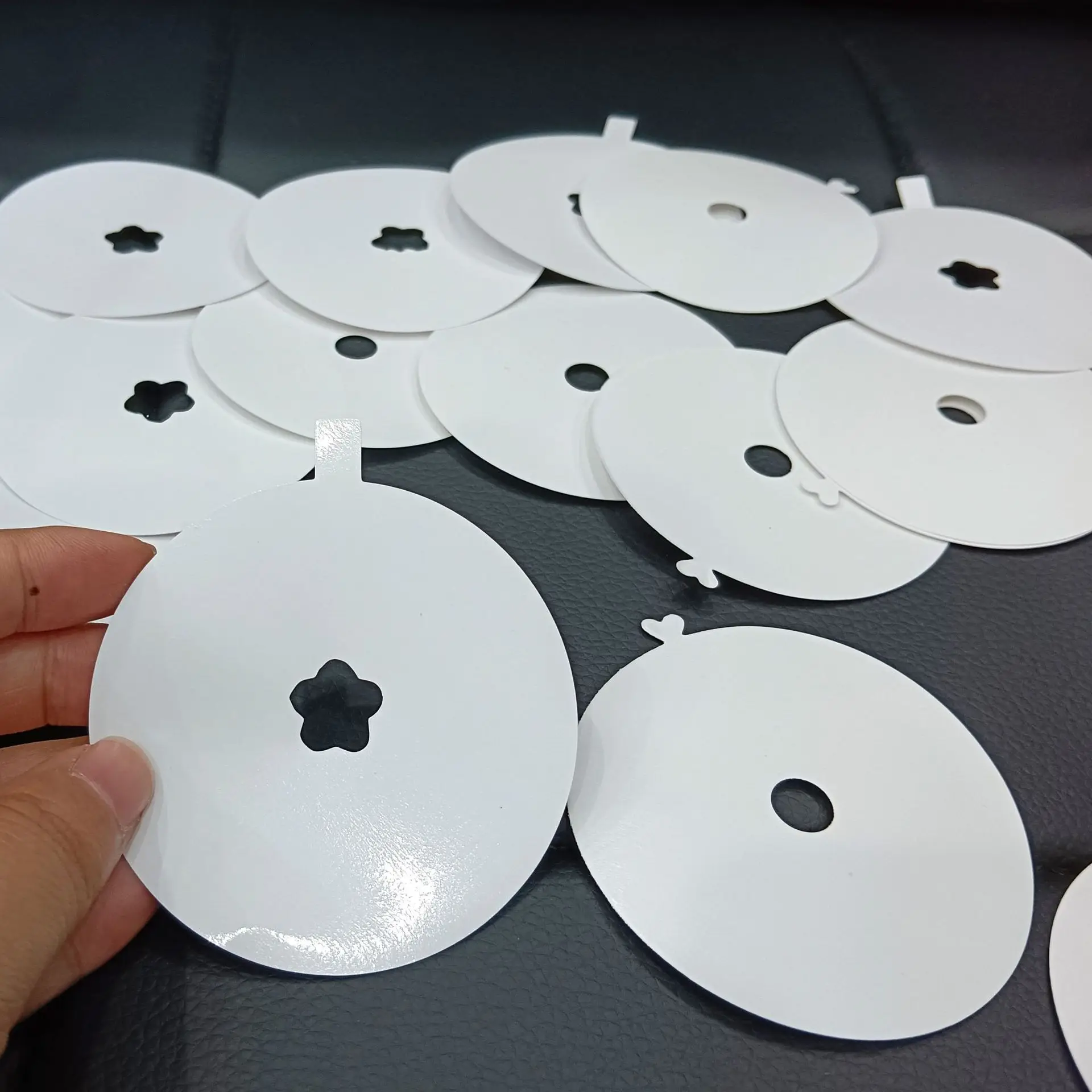 logo printed pull tab kraft paper pad waterproof oil proof candle dust covers custom for candle wick