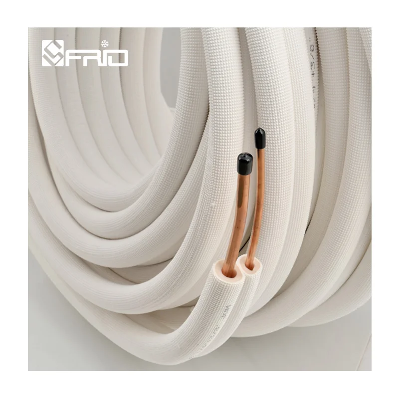 SCOTTFRIO HVAC pair coils insulated cooper twin pipe air conditioner 1438 copper pipe for air conditioner