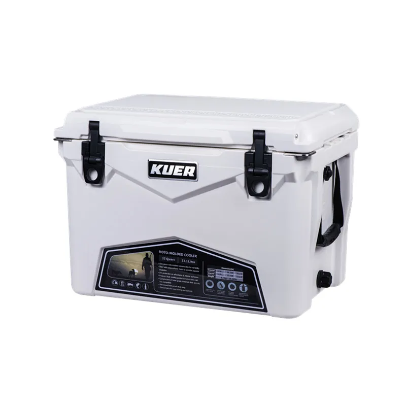 High quality Kuer 35QT roto molded plastic ice chest cooler box for outdoor