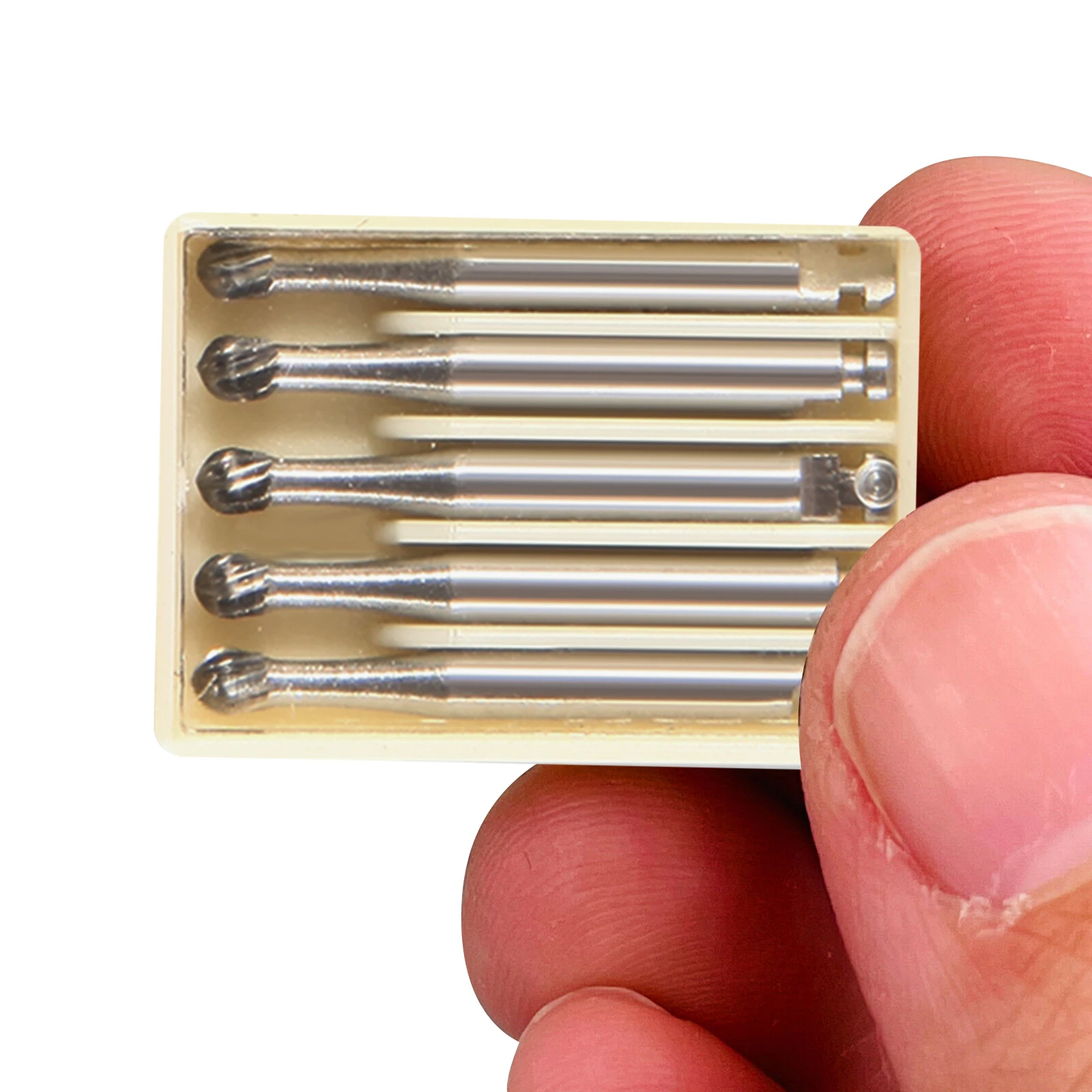 RA8 Round Dental Tungsten Steel Carbide Burs, 22mm (Pack of 5), Carbide for Low Slow Speed Handpiece Contra Angle Latch Type