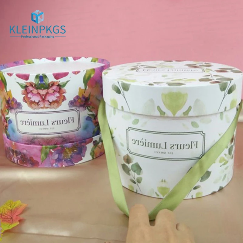 Круглая акриловая коробка бумажная туба упаковка Tampongift круглая черные круглые коробки для шляп