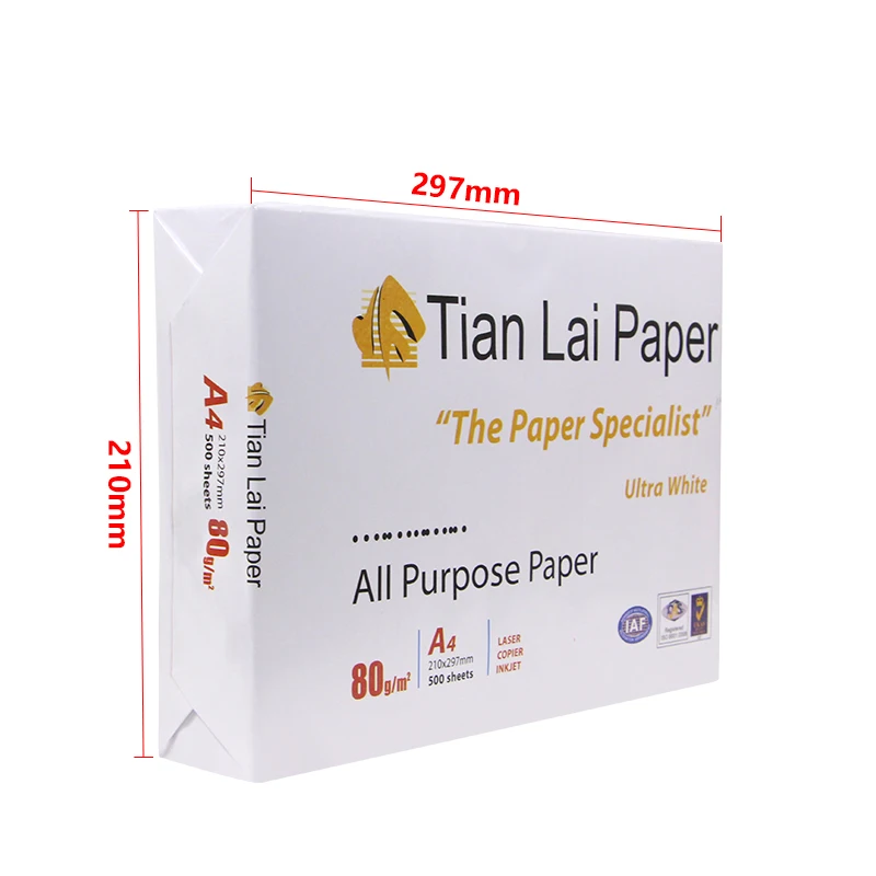 Manufacture direct sales own brand 70/80GSM A4 copy paper computer printing paper