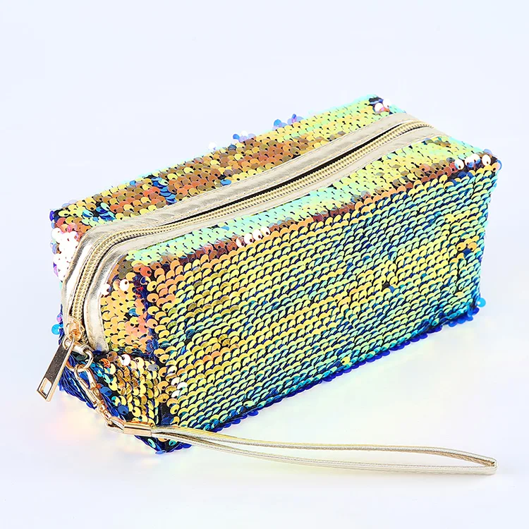 New Arrival High Quality Fashion Custom Magic Shine Pink Cosmetic Pouch