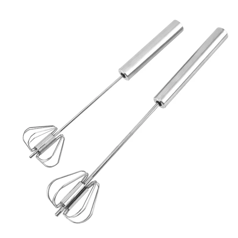 Hand Pressure Semi-automatic Egg Beater Stainless Steel Kitchen Accessories Tools Self Turning Cream Utensils Whisk Manual Mixer