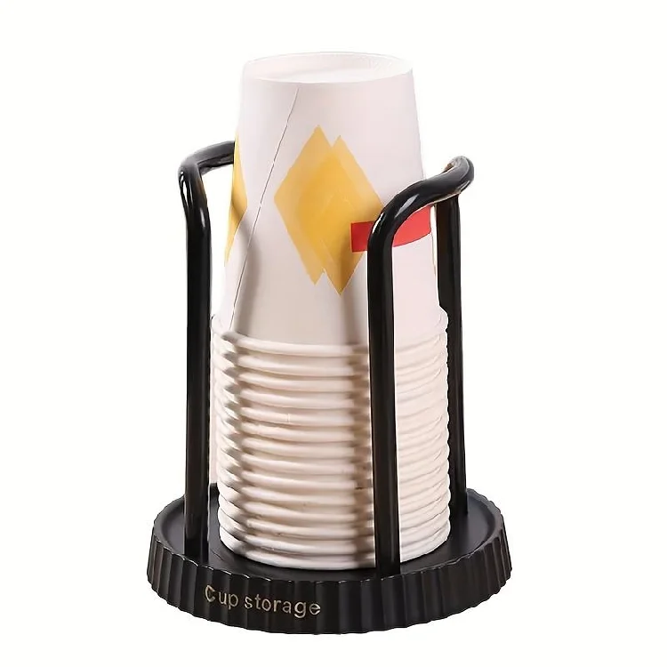 Customized Multifunctional Plastic cup dispenser for Kitchen Disposable Household Storage Rack for Milk Tea Cups and Papers