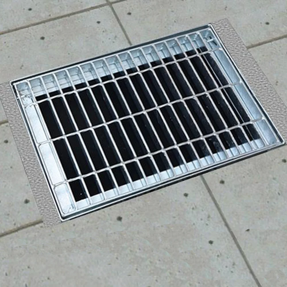 Industry Heavy Duty drain cover steel open grid panels sidewalk China steel grating prices for drainage channel systems