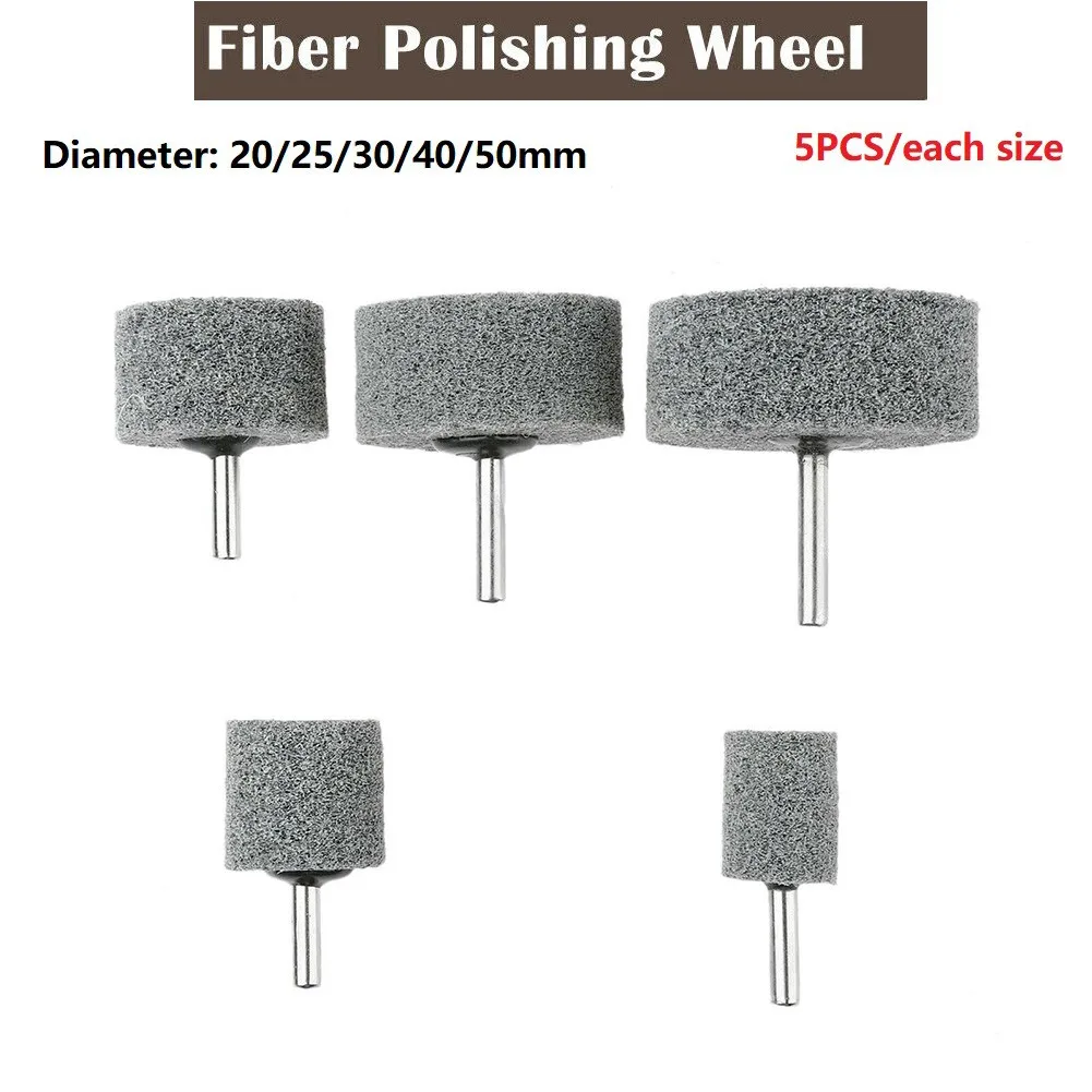 Wholesale Custom Gray Fiber Abrasive Polishing Wheel Grinding Head Nylon Fiber Polishing Wheel Scouring Pad Grinding Head